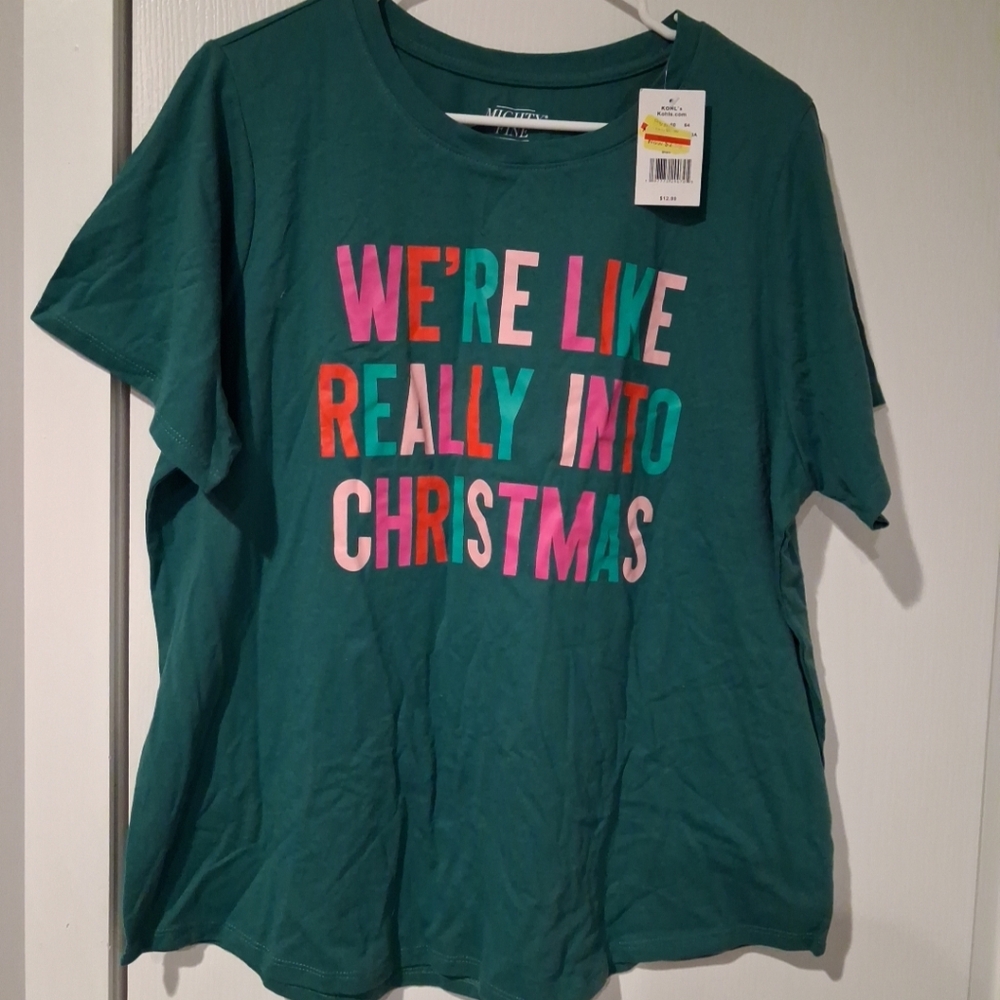 NWT Women's plus size Really Into Christmas T-shirt